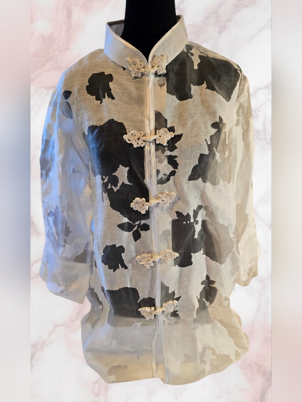MM Kimono Frog Closure Linen Cotton